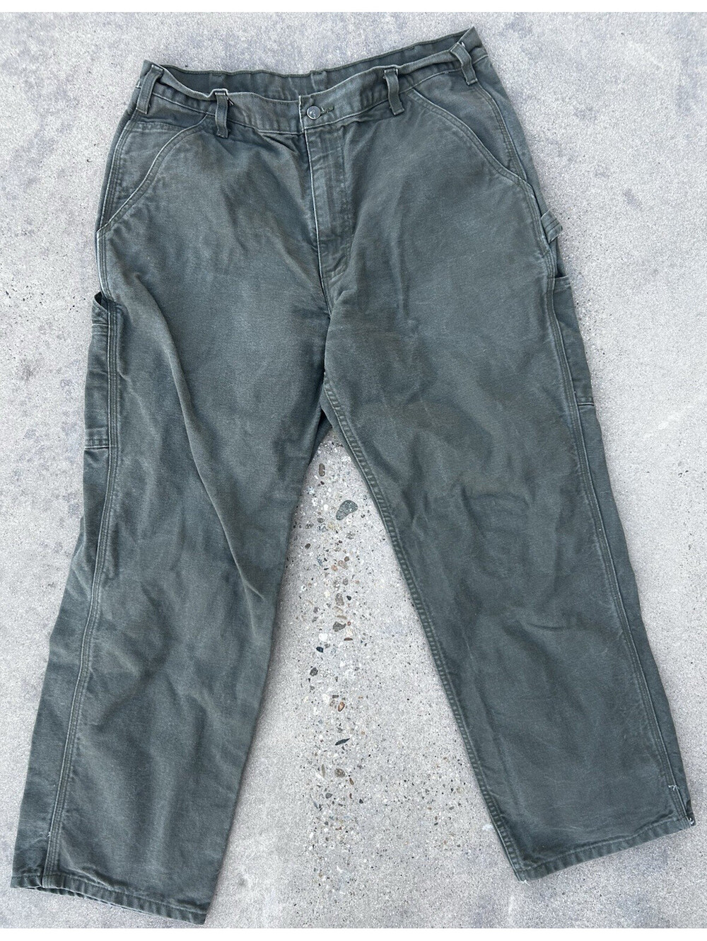 Mens Carhartt 36x30 Carpenter Pants Duct Canvas Loose Fit Measure 31W x 28.5L